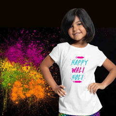Happy Wali Holi for Girls T-Shirts