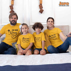 I'm Her King Queen, I'm His Queen Prince Princess Family T-Shirts Set of 3 and 4