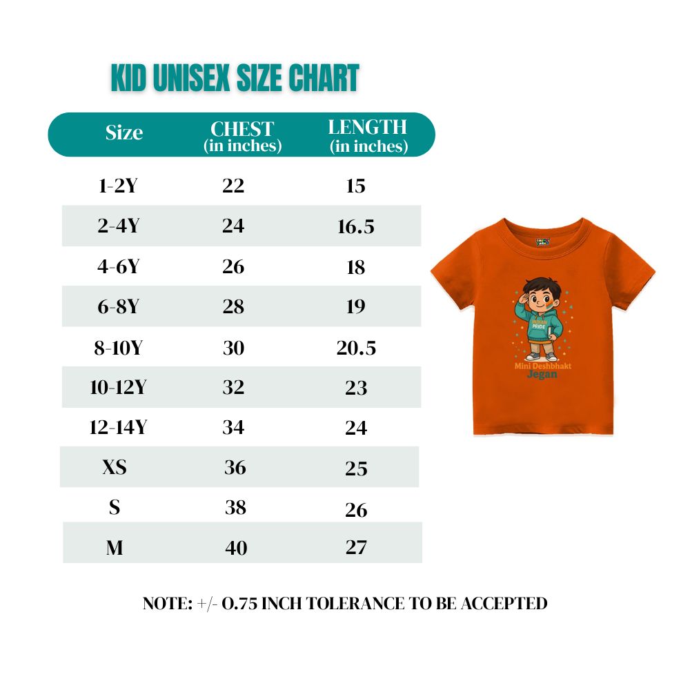 Freedom Theme Kids Tshirt for August 15 Parade - Mini Deshbhakt