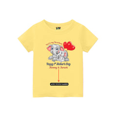 First Mother's Day kids customised T-shirts for Yellow