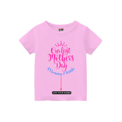 First Mother's Day kids customised T-shirts for Pink