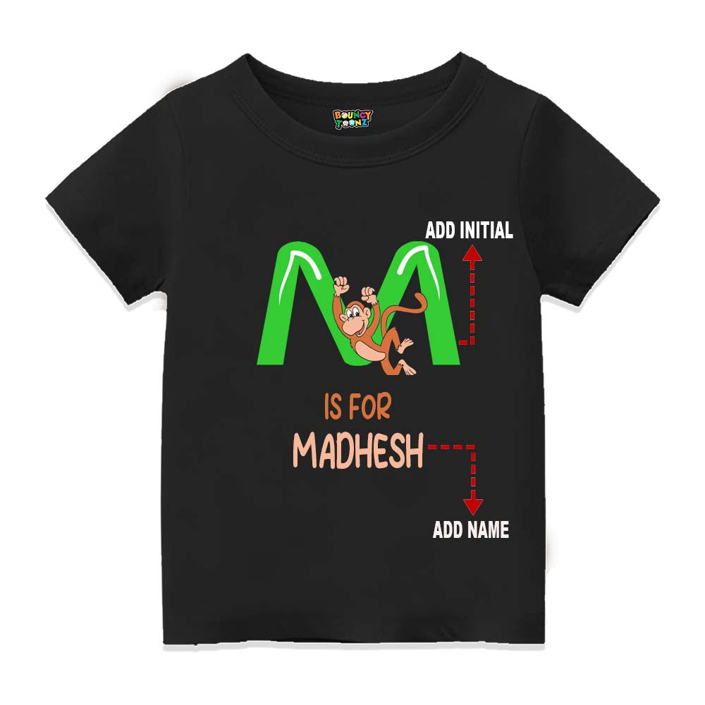 Alphabet M  Customised T Shirt