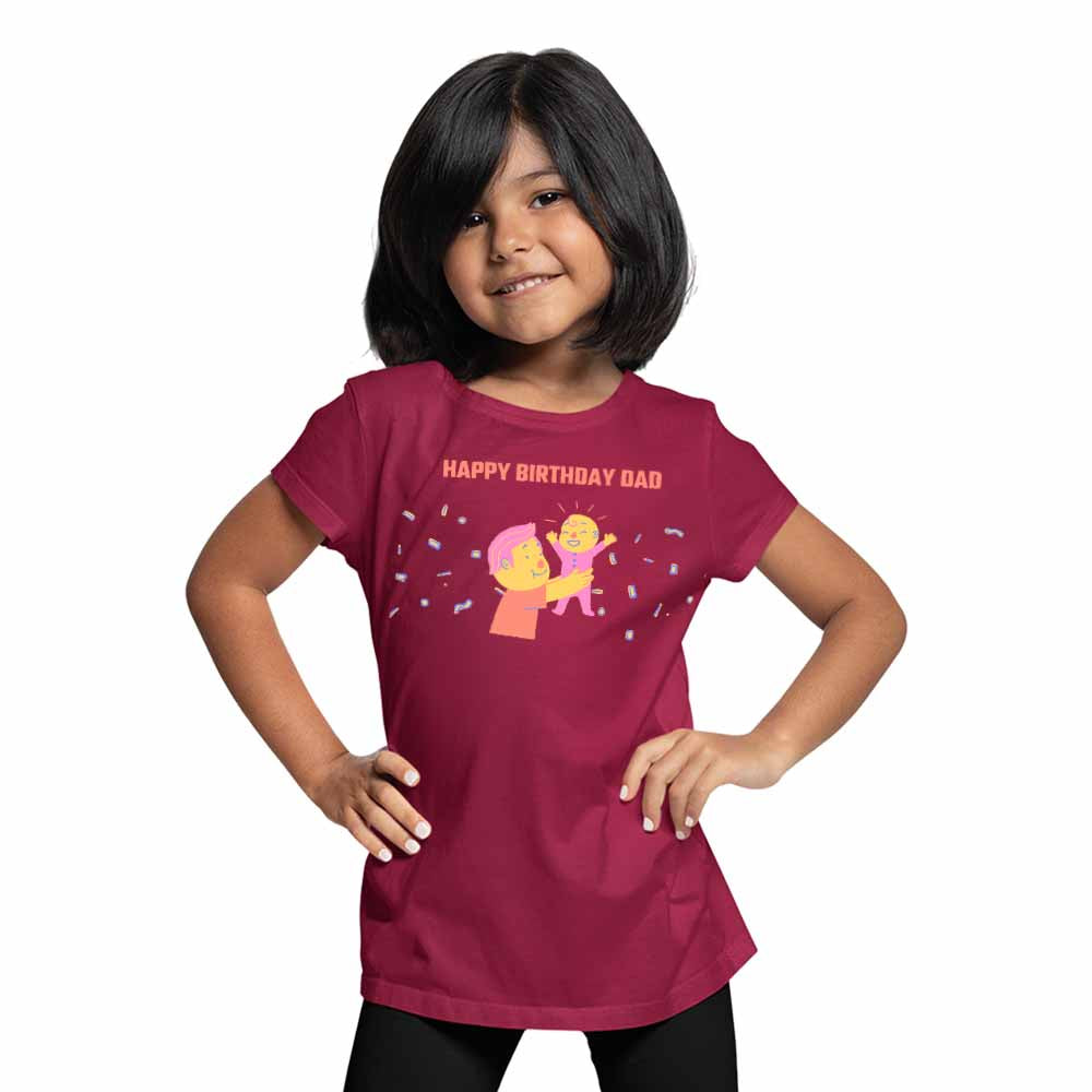 Happy Birthday Dad Printed T-shirt