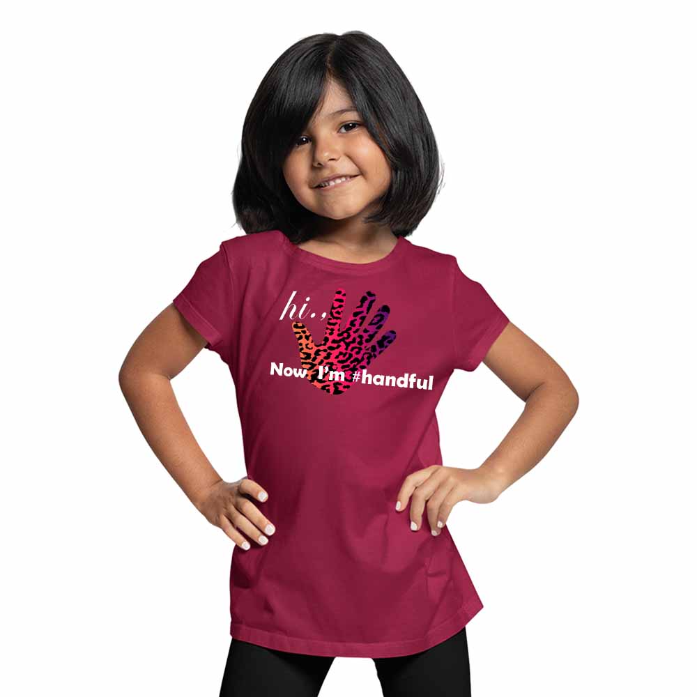 Hand Paint 5th Birthday Theme Kids T-shirt