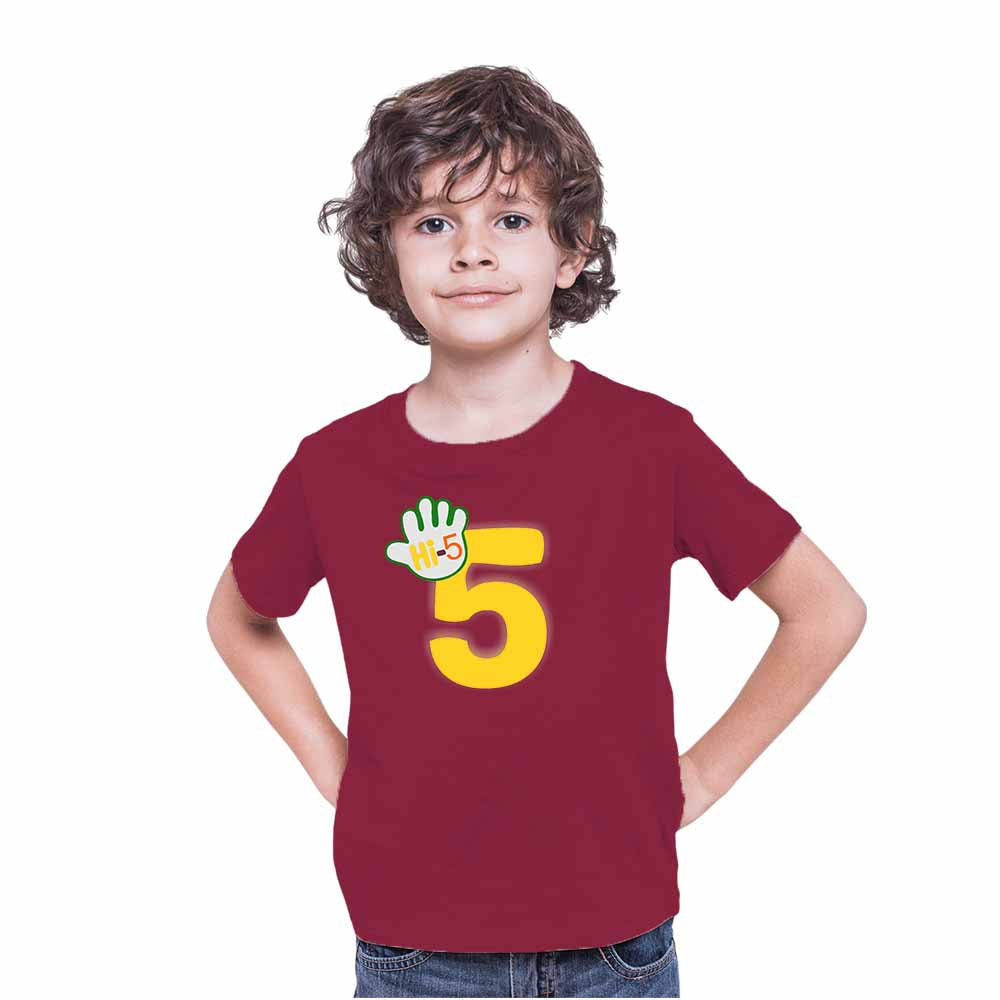 Hi-5 Style 5th Birthday Theme Kids T-shirt