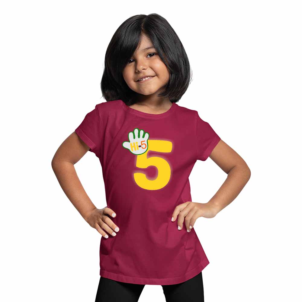 Hi-5 Style 5th Birthday Theme Kids T-shirt