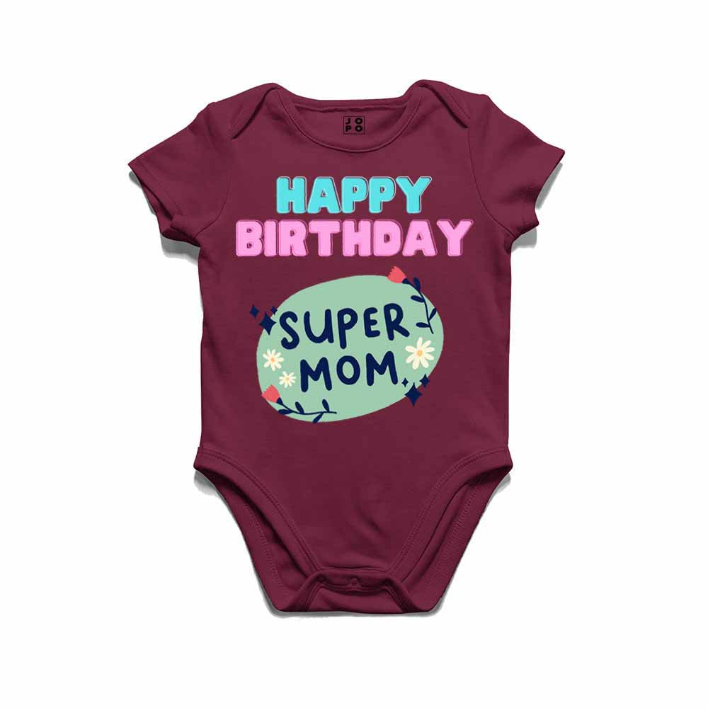 Happy Birthday Super Mom T-shirt/Romper