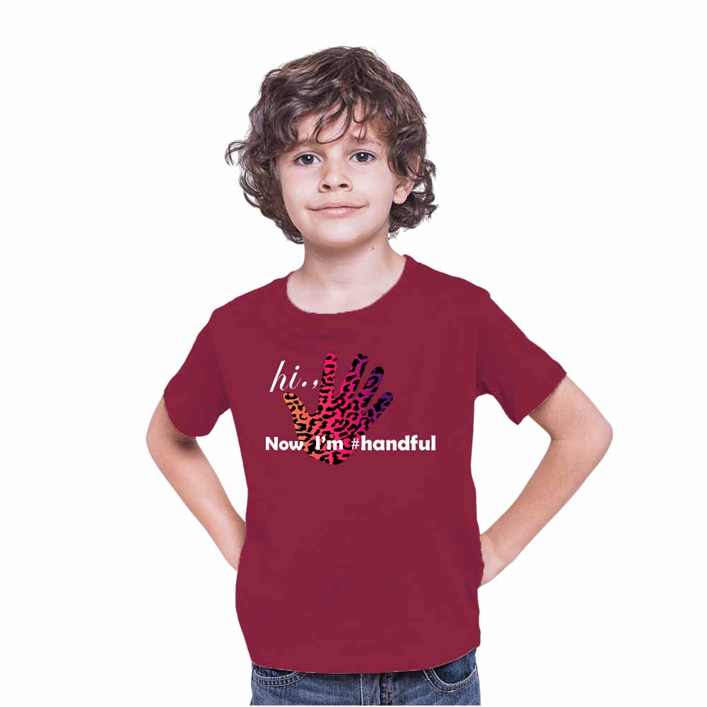 Hand Paint 5th Birthday Theme Kids T-shirt
