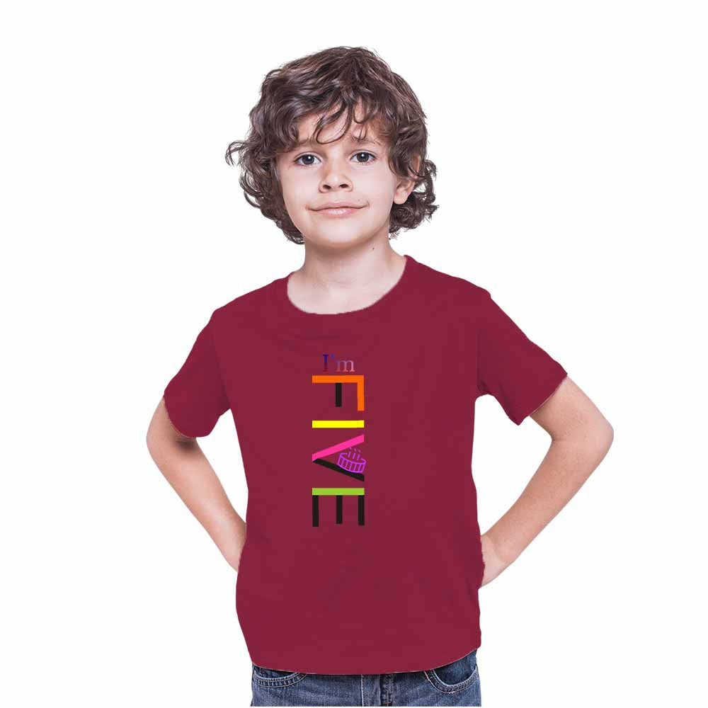 Five Sticky Designed 5th Birthday Theme Kids T-shirt