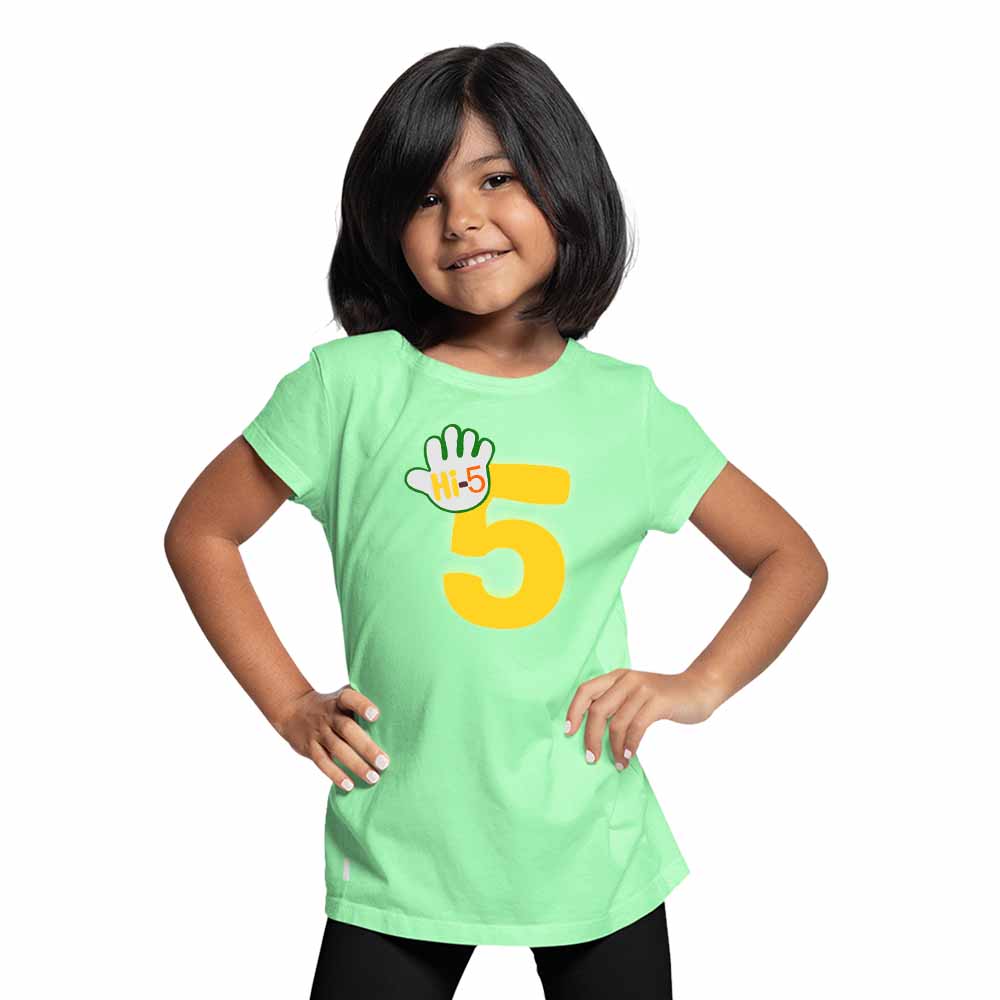Hi-5 Style 5th Birthday Theme Kids T-shirt