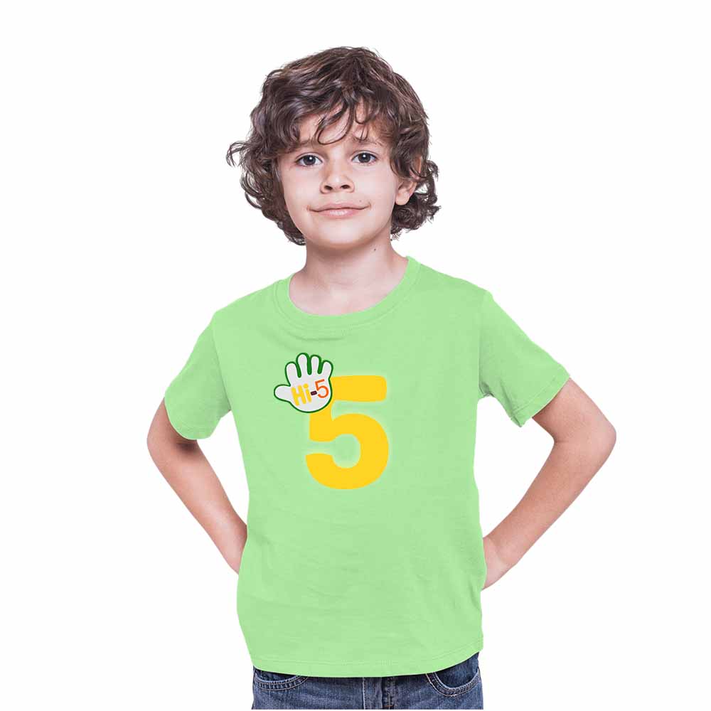 Hi-5 Style 5th Birthday Theme Kids T-shirt