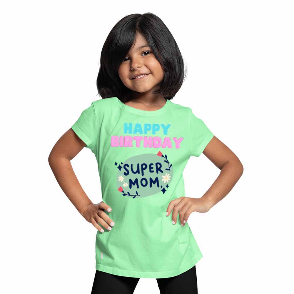 Happy Birthday Super Mom T-shirt/Romper