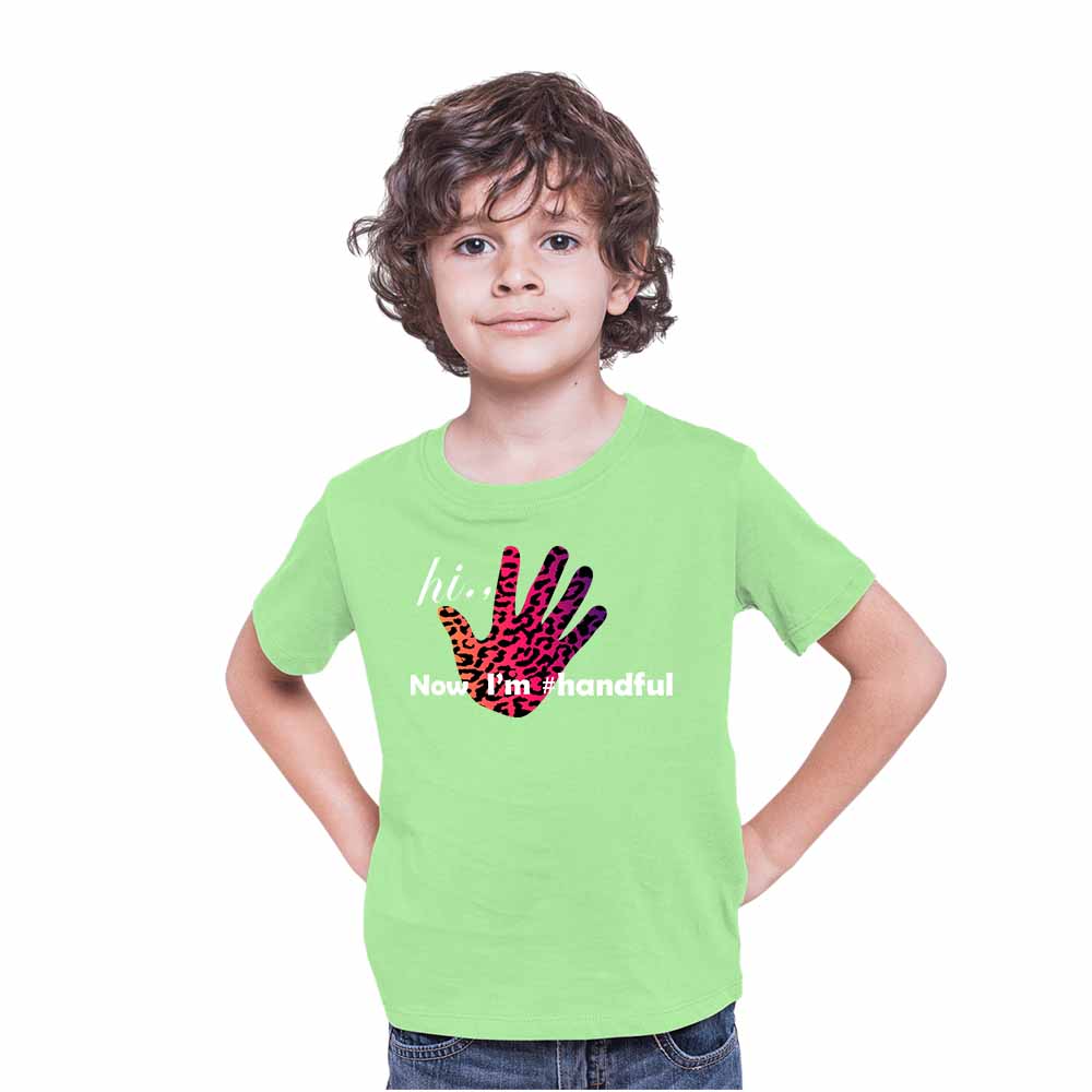 Hand Paint 5th Birthday Theme Kids T-shirt