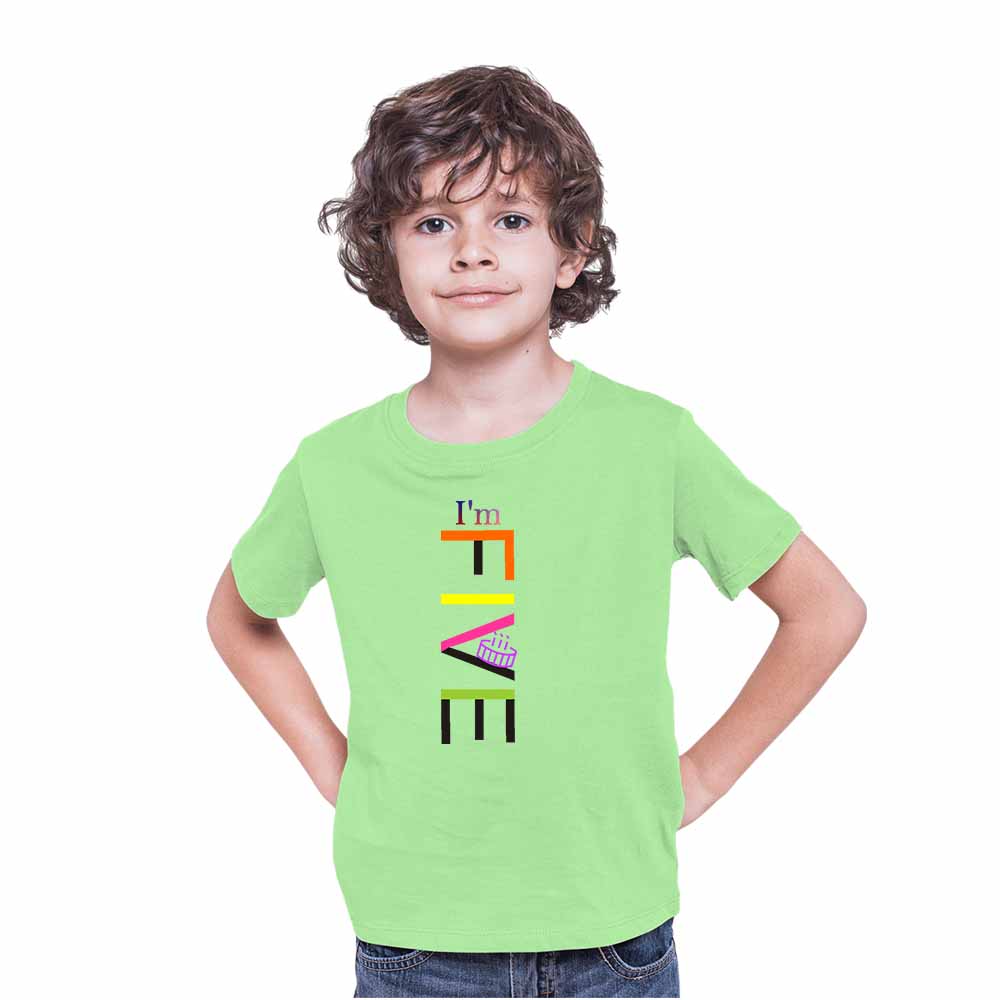 Five Sticky Designed 5th Birthday Theme Kids T-shirt