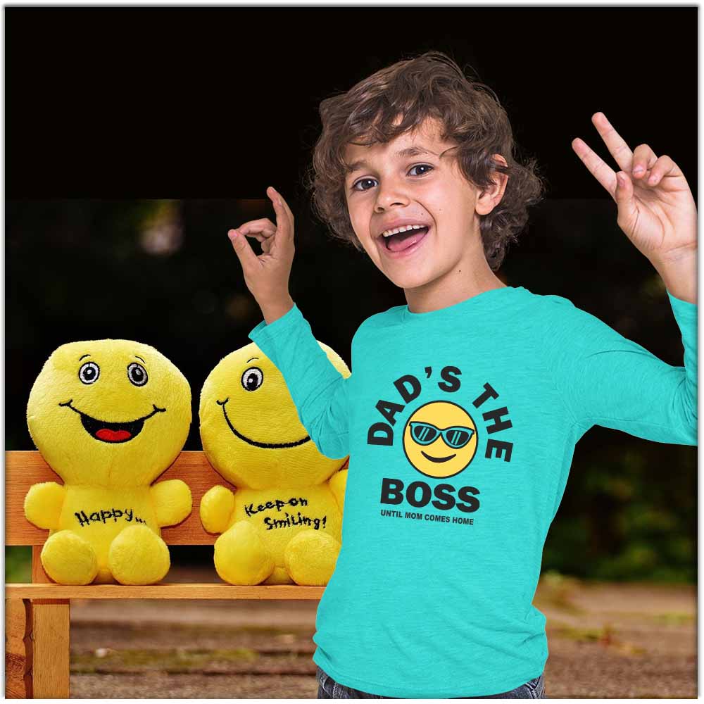 Dad's the Boss until Mom comes Home Boys Tshirt