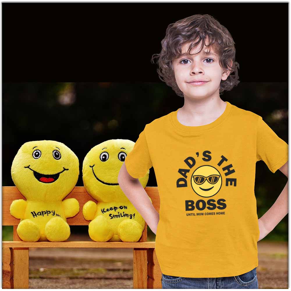Dad's the Boss until Mom comes Home Boys Tshirt