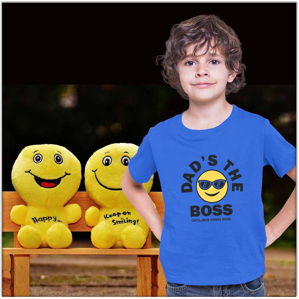 Dad's the Boss until Mom comes Home Boys Tshirt