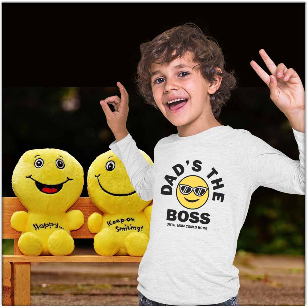 Dad's the Boss until Mom comes Home Boys Tshirt