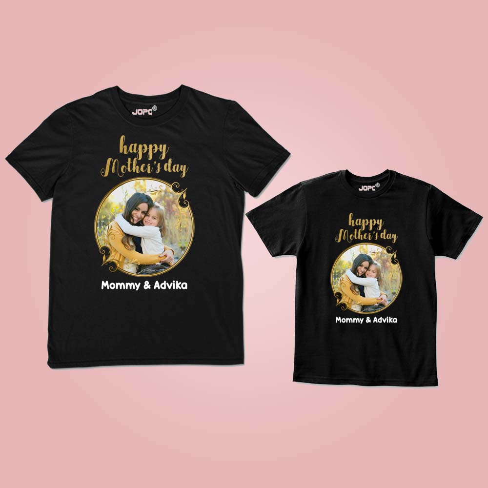 Happy Mother's Day Gift Custom Photo & Name Print T-Shirt