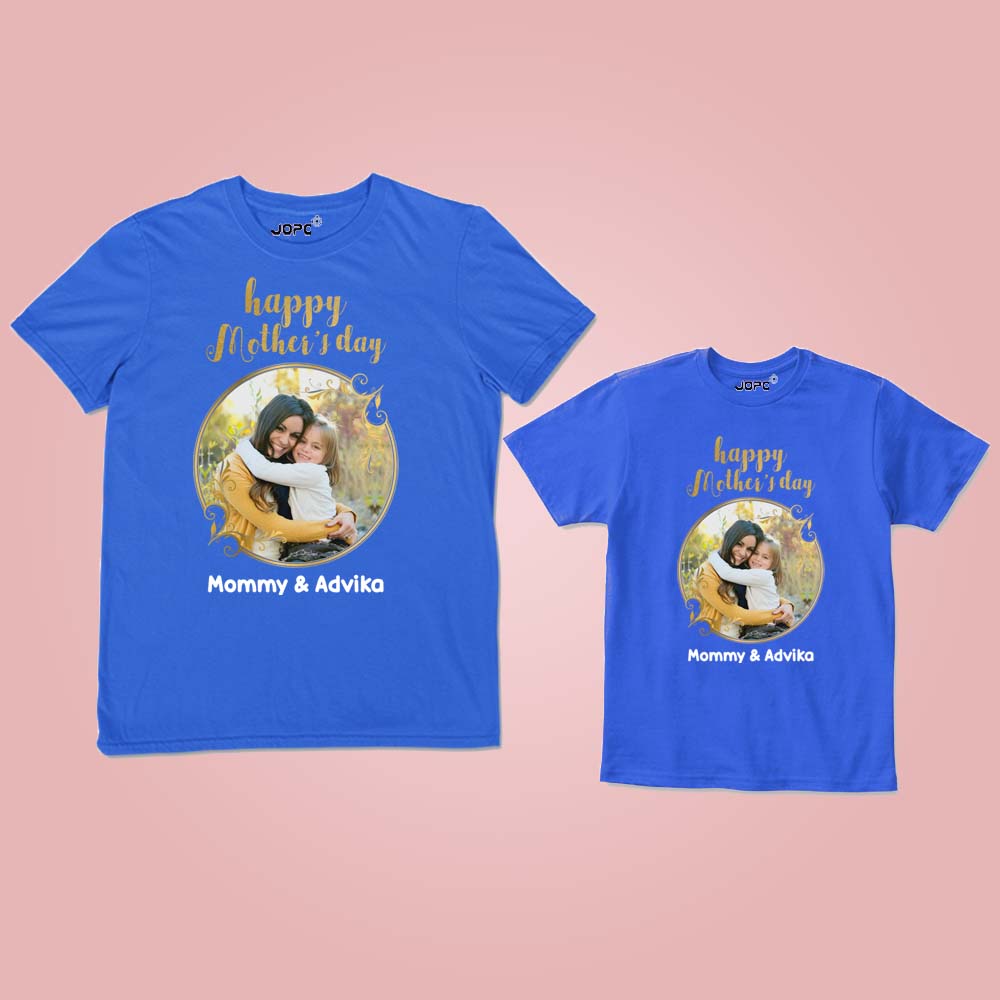 Happy Mother's Day Gift Custom Photo & Name Print T-Shirt