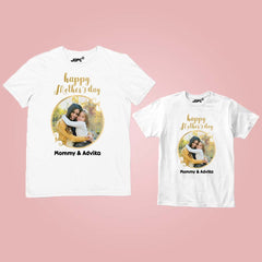 Happy Mother's Day Gift Custom Photo & Name Print T-Shirt