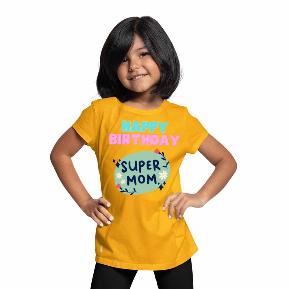 Happy Birthday Super Mom T-shirt/Romper