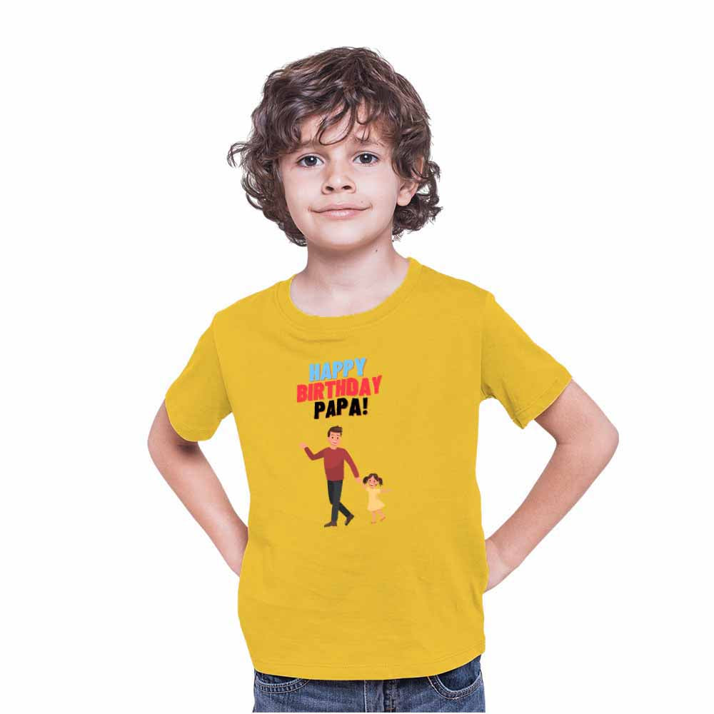 Happy Birthday Papa Printed T-shirt/Romper
