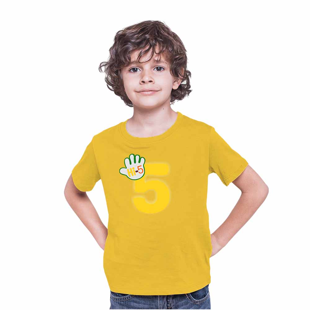 Hi-5 Style 5th Birthday Theme Kids T-shirt
