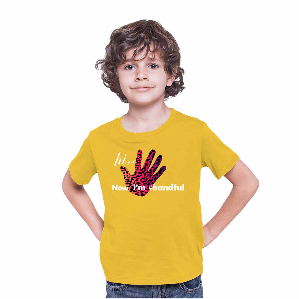 Hand Paint 5th Birthday Theme Kids T-shirt