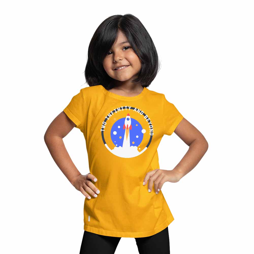 I Am Two Rocket Designed Birthday Theme Kids T-shirt