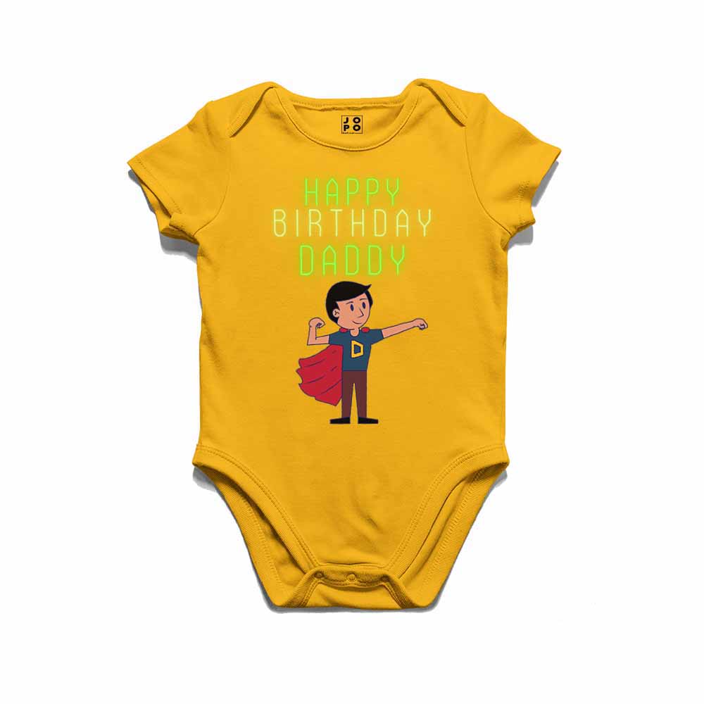 Happy Birthday Daddy Printed T-shirt/Romper