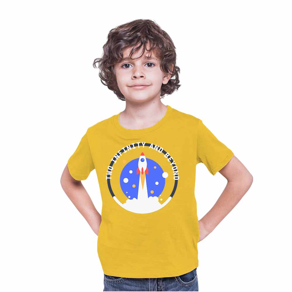 I Am Two Rocket Designed Birthday Theme Kids T-shirt