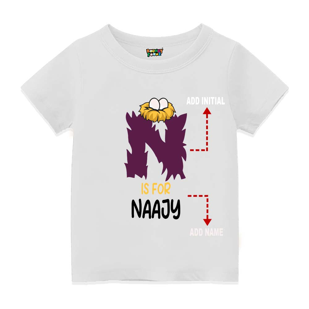 Alphabet N  Customised T Shirt