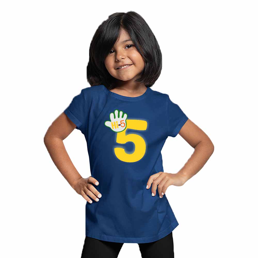 Hi-5 Style 5th Birthday Theme Kids T-shirt