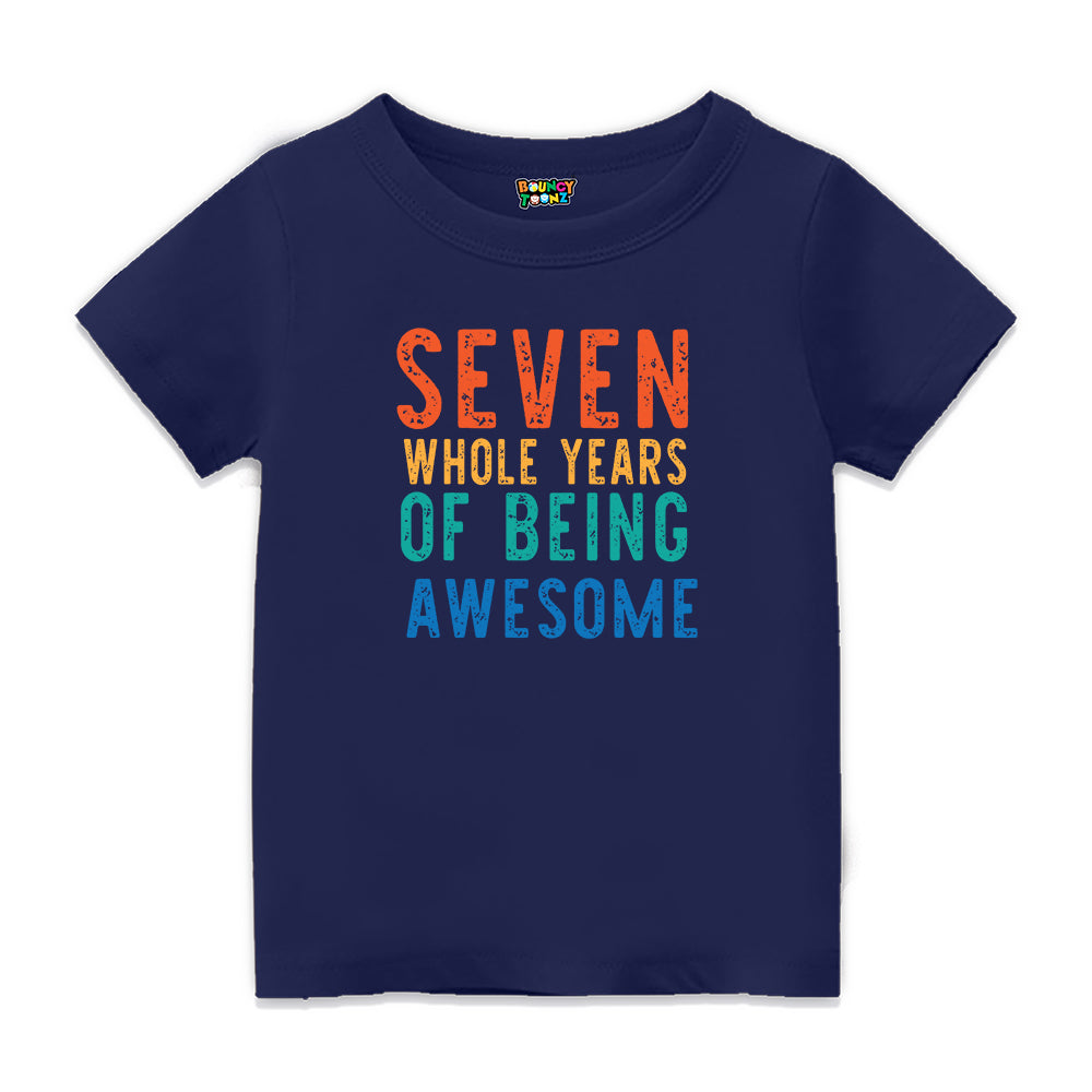 7 Years of Being Awesome Tshirt for kids