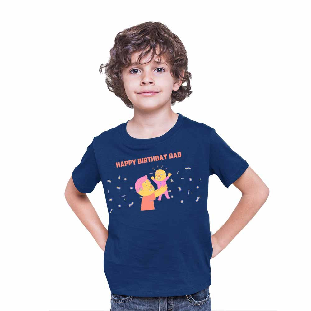 Happy Birthday Dad Printed T-shirt