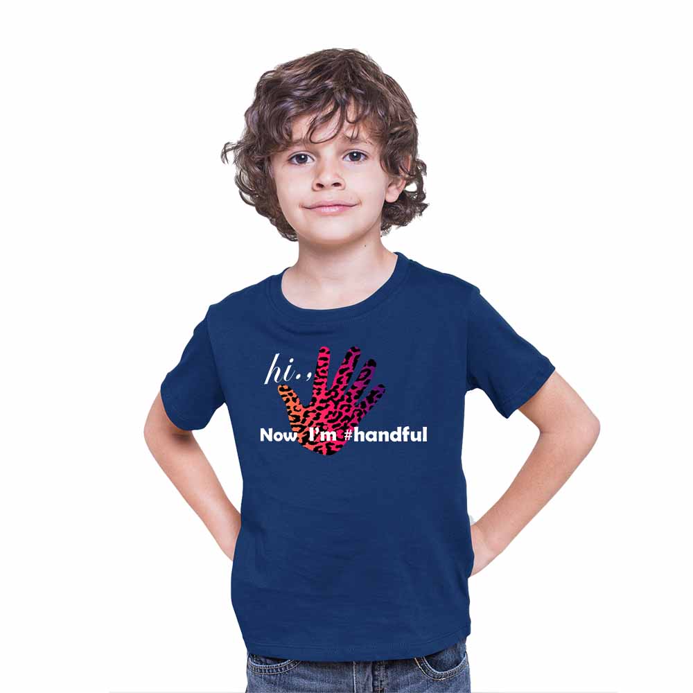 Hand Paint 5th Birthday Theme Kids T-shirt