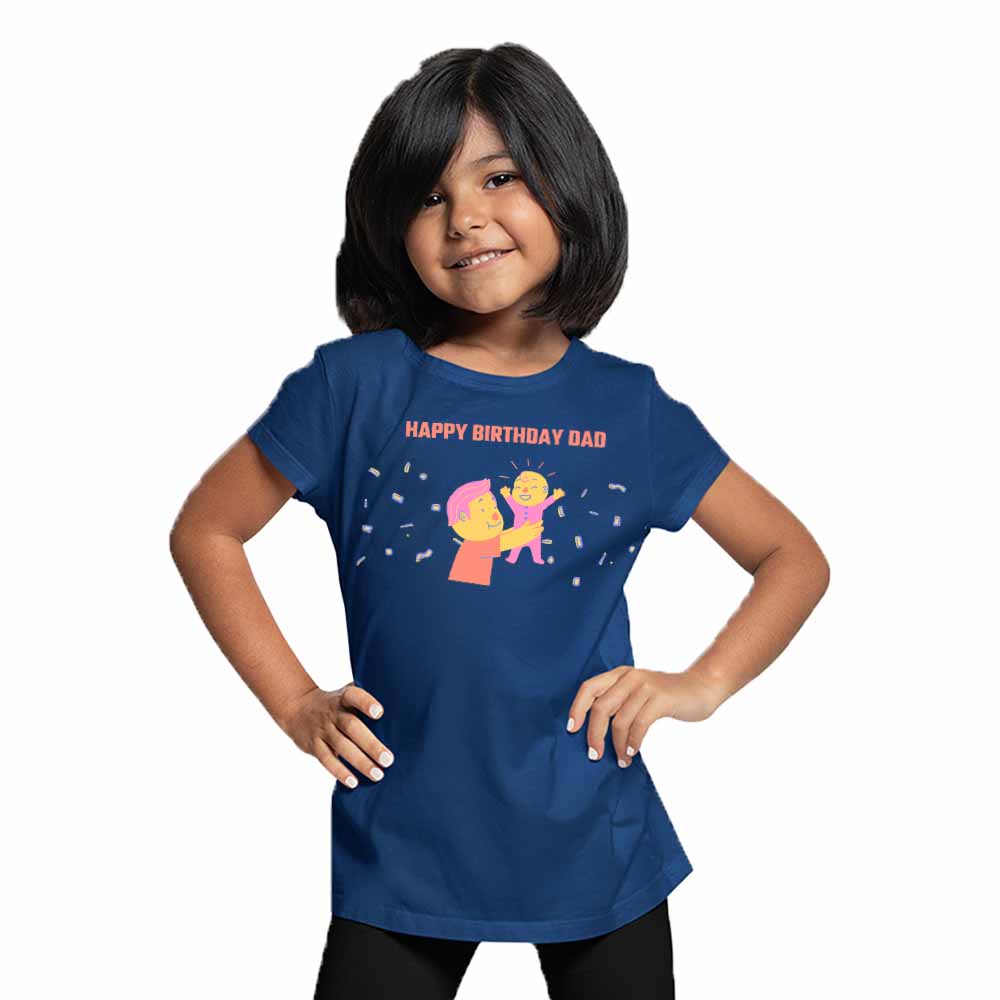 Happy Birthday Dad Printed T-shirt