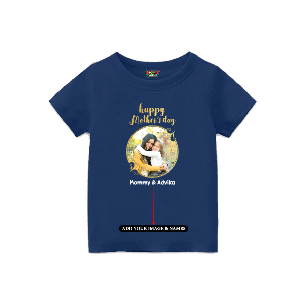 First Mother's Day kids customised T-shirts for Navy