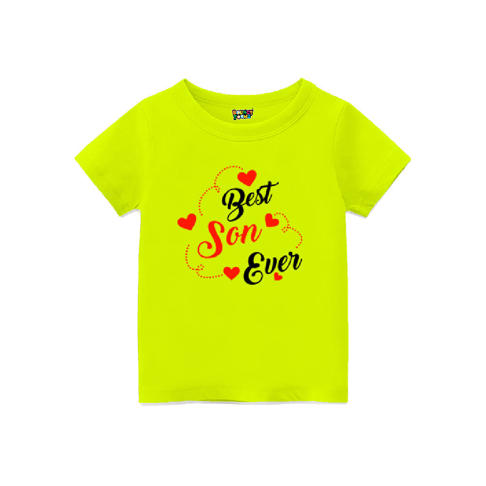 First Mother's Day kids customised T-shirts for Neon Green