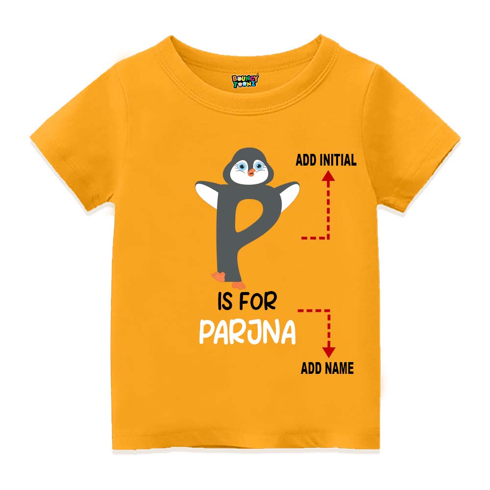 Alphabet P Customised T Shirt