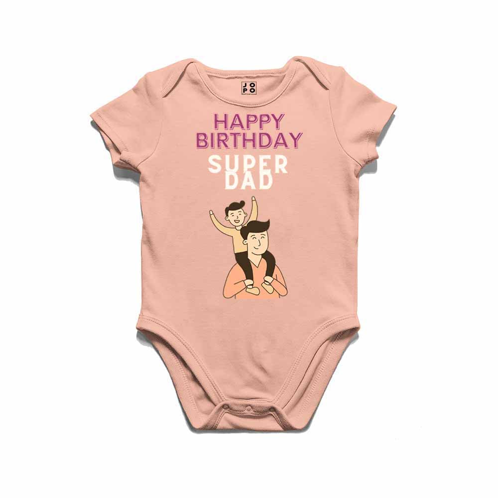 Happy Birthday Super Dad design T-shirt/Romper