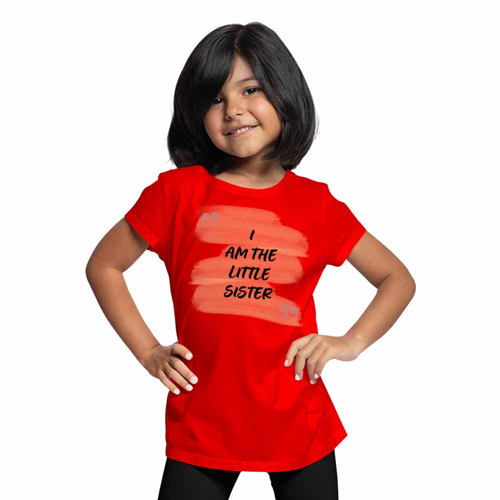 I am the Little Sister Design Multicolor T-shirt/Romper
