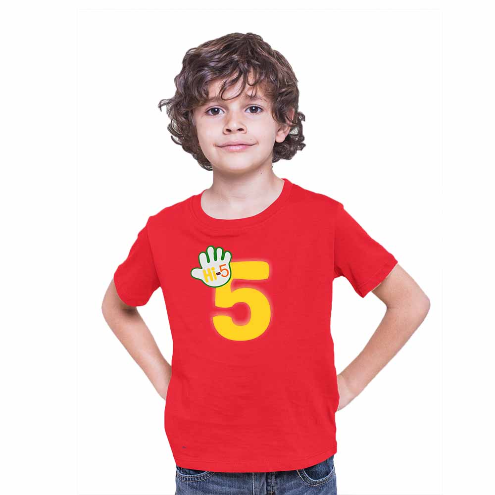 Hi-5 Style 5th Birthday Theme Kids T-shirt