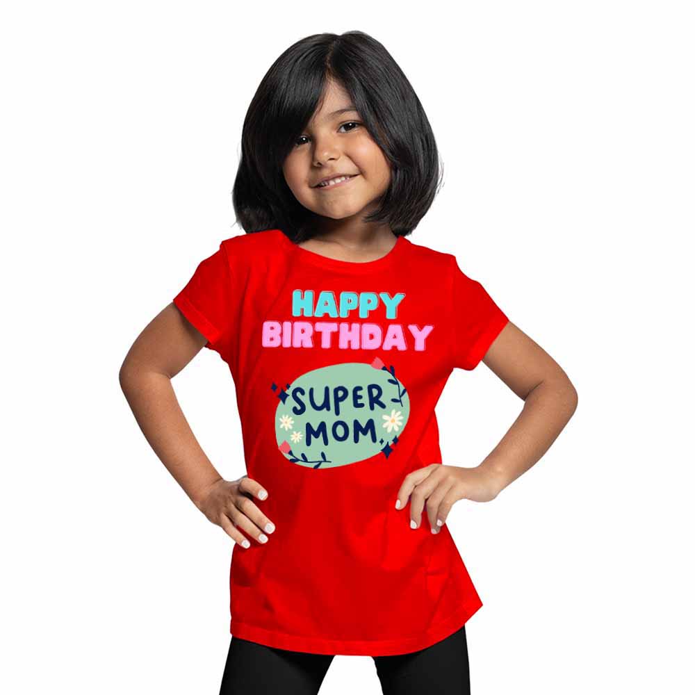 Happy Birthday Super Mom T-shirt/Romper