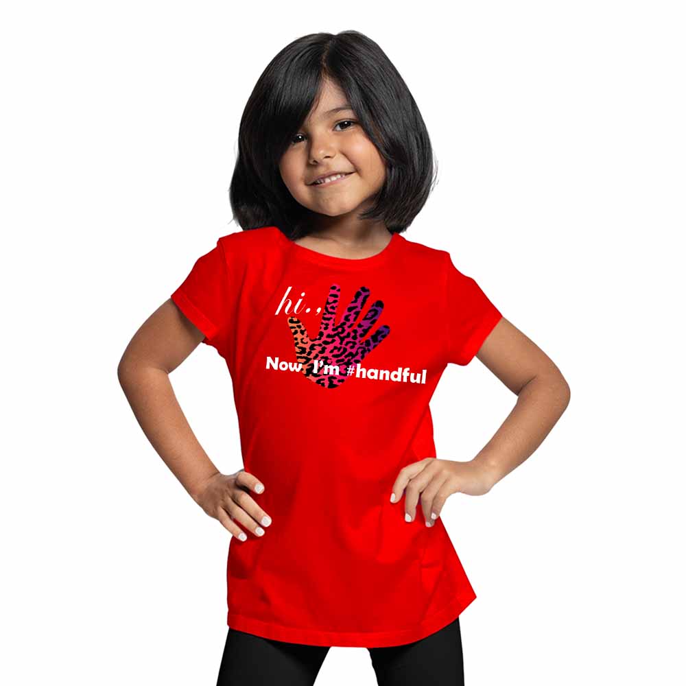 Hand Paint 5th Birthday Theme Kids T-shirt