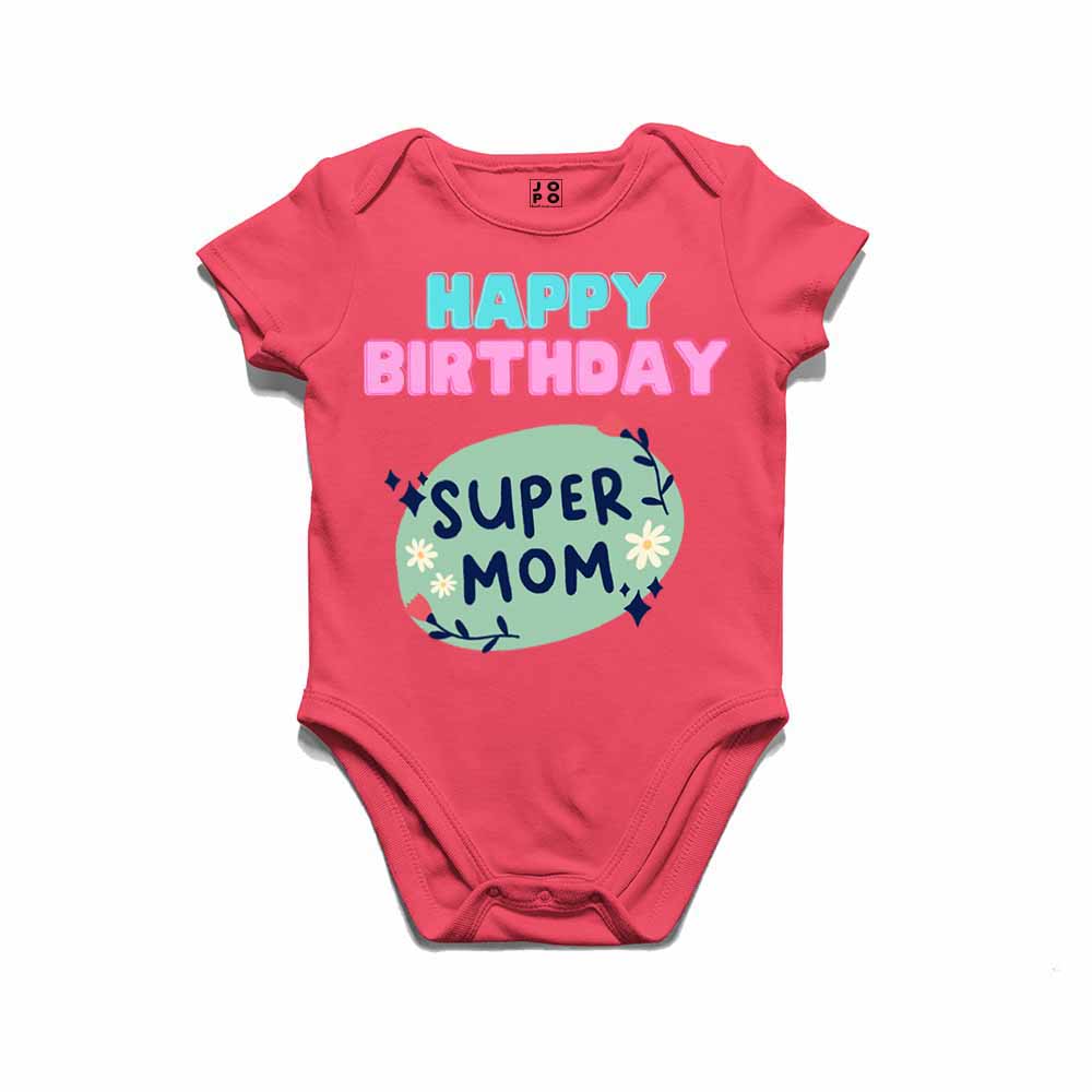 Happy Birthday Super Mom T-shirt/Romper