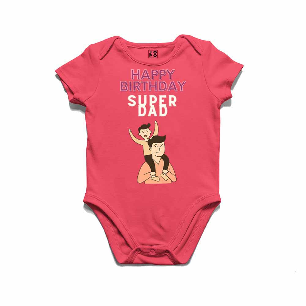Happy Birthday Super Dad design T-shirt/Romper