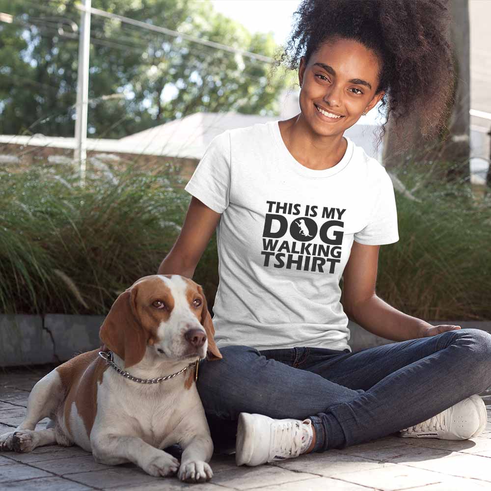 Dog Walking Tshirt - Women Tshirt