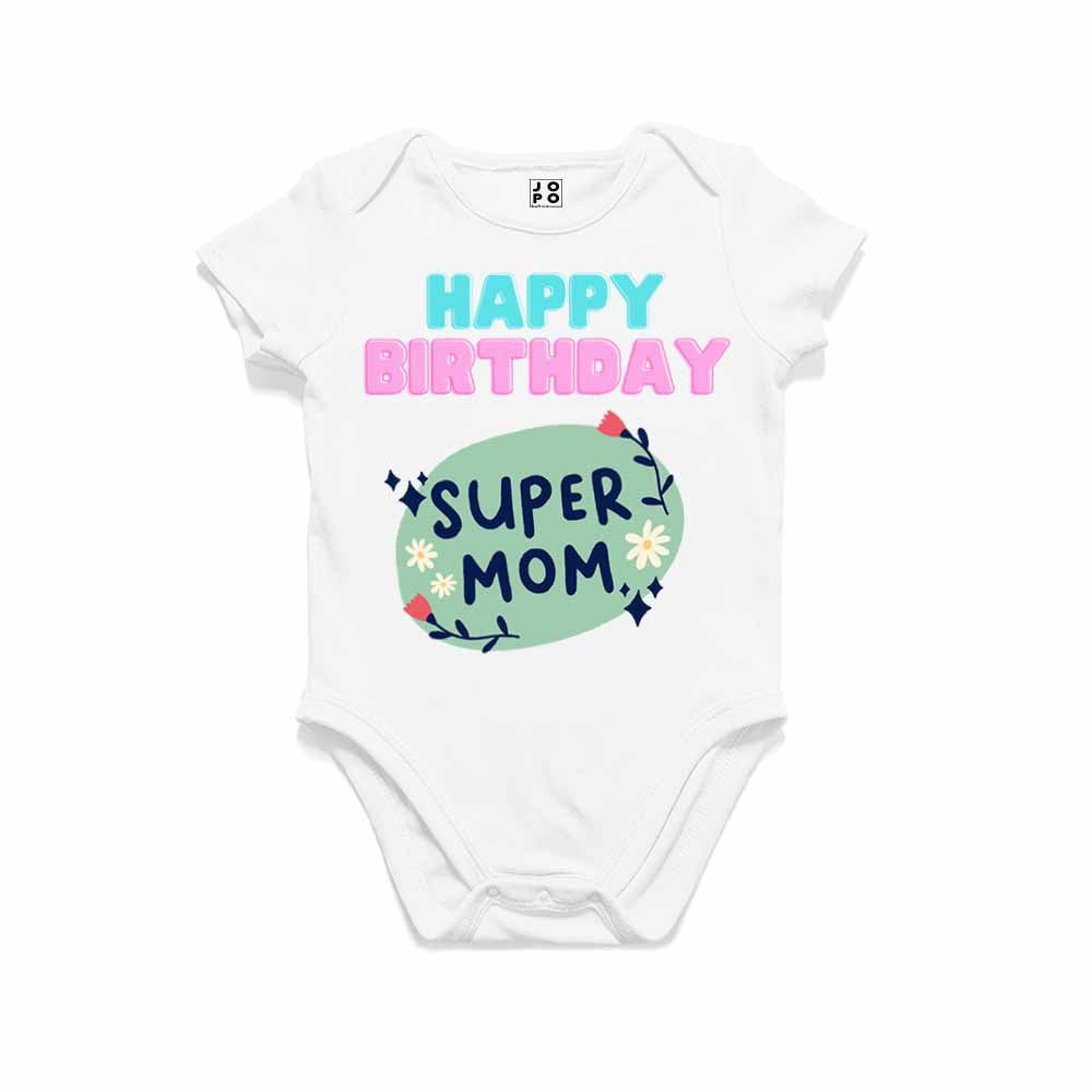 Happy Birthday Super Mom T-shirt/Romper